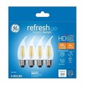 Current GE Lighting 240201 4W Candle Shape Daylight Light Color Clear Bulb - Pack of 4 240201